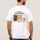 grillige kat toast meter t-shirt (Achterkant)
