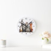 Grillige katten ronde klok (Huis)