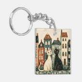 Grillige Katten Sleutelhanger (Voorkant Links)