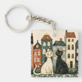 Grillige Katten Sleutelhanger (Voorkant)