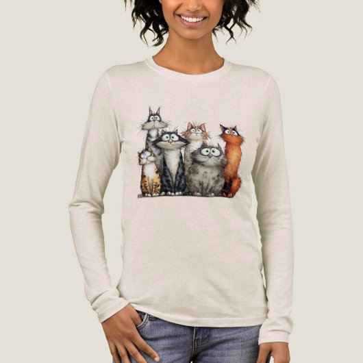 Grillige katten Tri-Blend shirt (Voorkant)