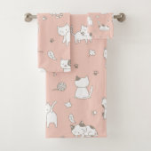 Grillige kattenkrabbels bad handdoek (Insitu)