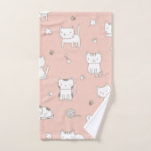 Grillige kattenkrabbels bad handdoek (Handdoek)