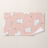 Grillige kattenkrabbels bad handdoek (Handdoek)