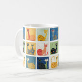 grillige kattenoptocht koffiemok (Voorkant links)