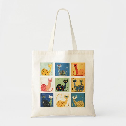 grillige kattenoptocht tote bag (Voorkant)