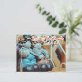 grillige keramische beeldjes  briefkaart (Staand voorkant)