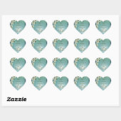 Grillige Kersenbloesem met Glitters Hart Sticker (Vel)