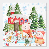Grillige Kerst Cottage Behang Mooie (Voorkant)