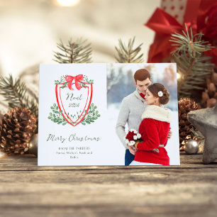 Grillige Kerst Crest en Foto Noel Feestdagenkaart