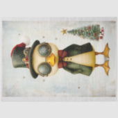 Grillige Kerst Fantasie Eend L9 Découpage Tissuepapier (Voorkant)