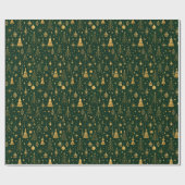 Grillige Kerst Fantasie Geometrisch Cadeaupapier (Vlak)