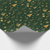 Grillige Kerst Fantasie Geometrisch Cadeaupapier (Hoek)