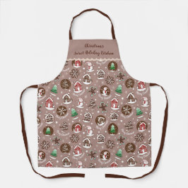 Grillige Kerst Gingerbread Vakantie Bakken  Schort