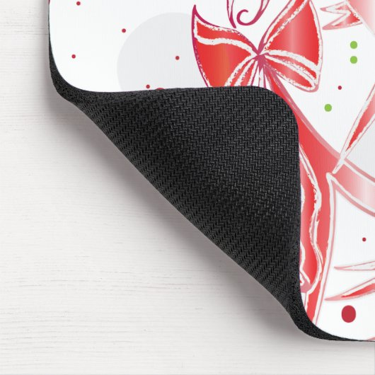 Grillige Kerst Kerststok linten patroon Muismat (Hoek)