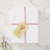 Grillige Kerst Kerststokken Cadeaulabel (Met Touw)