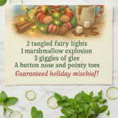 Grillige Kerst Recept Theedoek (Gevouwen)
