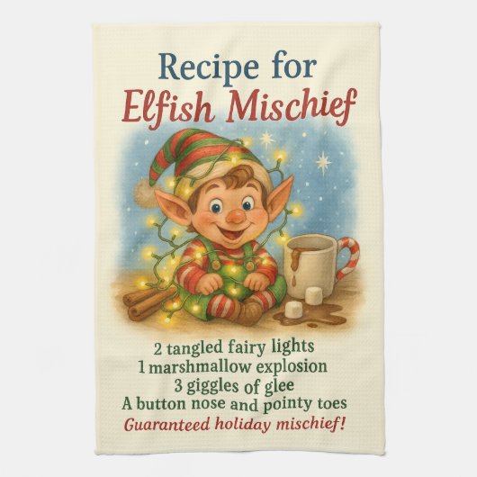 Grillige Kerst Recept Theedoek (Verticaal)