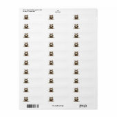 Grillige kerstadreslabels etiket (Full Sheet)