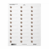 Grillige kerstadreslabels etiket (Full Sheet)
