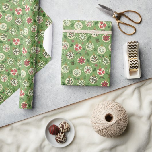 Grillige Kerstbal Inpakpapierrol Cadeaupapier (Crafts)