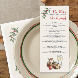 Grillige Kerstblok Vakantie Bruiloftsmenu Menu