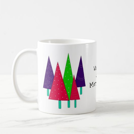 Grillige Kerstbomen Koffiemok (Links)