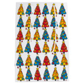 Grillige Kerstbomen Medium Cadeauzakje (Achterkant)