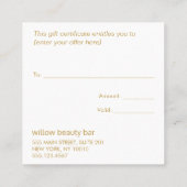 Grillige Kerstbomen Vakantie Cadeaubon Kortingskaartje (Achterkant)