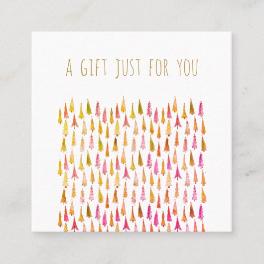 Grillige Kerstbomen Vakantie Cadeaubon Kortingskaartje (Voorkant)