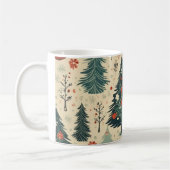 Grillige kerstbomen Waterverf Pattern Koffiemok (Links)