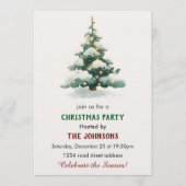 Grillige Kerstboom Dinerfeest Uitnodiging (Voorkant)