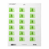 Grillige Kerstboom Etiket (Full Sheet)