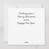 grillige kerstboom, felle kleuren, feestdagenkaart (Achterkant)