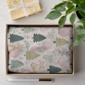 Grillige Kerstboom met Winter Vos Pastel Tissuepapier (Geschenk)