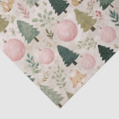 Grillige Kerstboom met Winter Vos Pastel Tissuepapier (Detail)