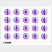 Grillige Kerstboom Ronde Sticker (Vel)