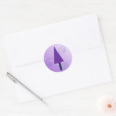 Grillige Kerstboom Ronde Sticker (Envelop)