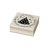 Grillige Kerstboom Vakantie Naam Adres Rubberstempel (Stempel)