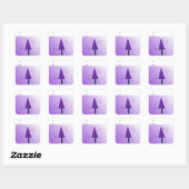 Grillige Kerstboom Vierkante Sticker (Vel)