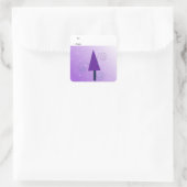 Grillige Kerstboom Vierkante Sticker (Tas)