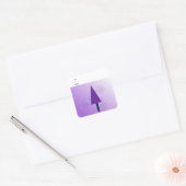 Grillige Kerstboom Vierkante Sticker (Envelop)