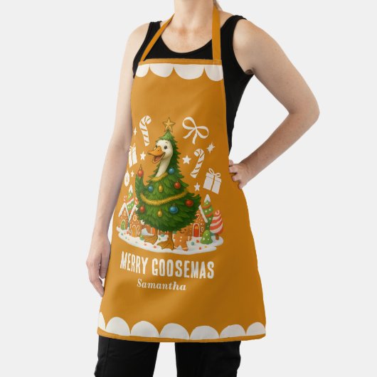 grillige kerstboomgans | Grappige vakantie Schort (Insitu)
