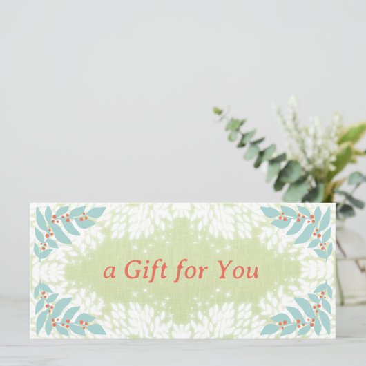 Grillige Kerstcadeaubon (Staand voorkant)