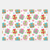 Grillige kerstcadeaus inpakpapier vel (Voorkant)