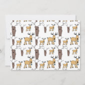 Grillige Kerstfeest - Rendier Doodle Tekstset Kaart (Achterkant)