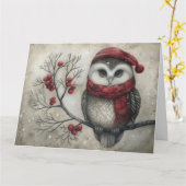 Grillige kerstkaart rood zwart kaart (Gele Bloem)