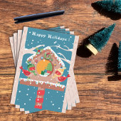 Grillige Kerstkaart van Kardinaal Koppel Feestdagen Kaart