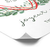 grillige kerstkam | Joyeux Noël Poster (Hoek)