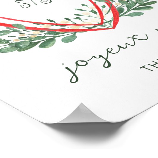 grillige kerstkam | Joyeux Noël Poster (Hoek)